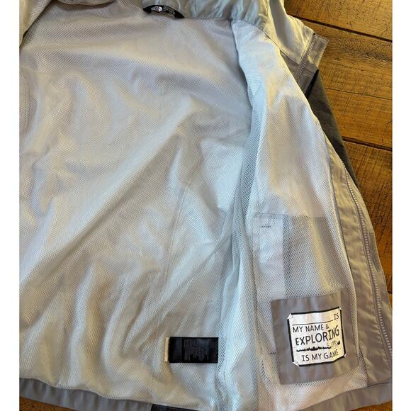 The North Face Girls Gray Full Zip Windbreaker DryVent Hooded Jacket 14/16 - Picture 9 of 11
